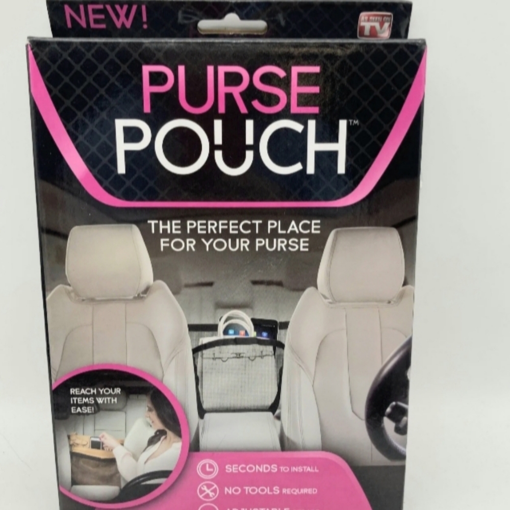 Purse Pouch Black, Adjustable Straps